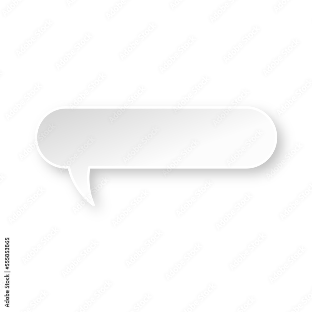 White horizontal rectangle speech bubble with soft shadow White horizontal rectangle speech bubble with soft shadow