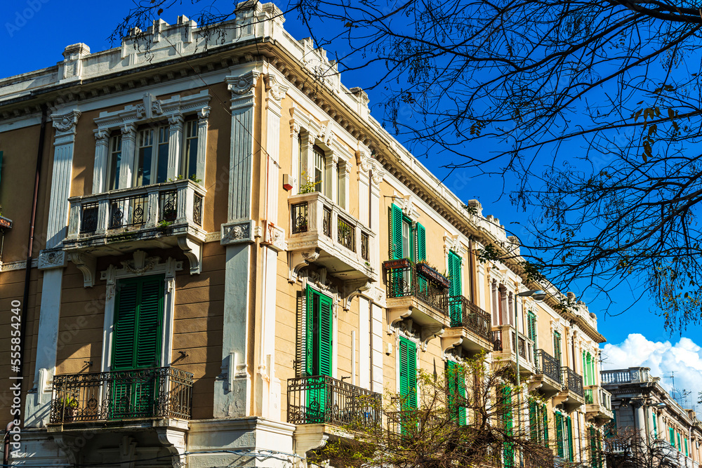 Fototapeta premium Antique building view in Old Town Messina, Italy
