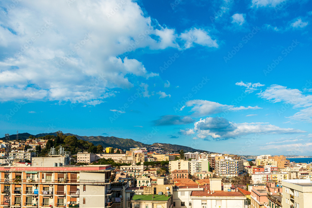 Street view of downtown in Messina, Italy