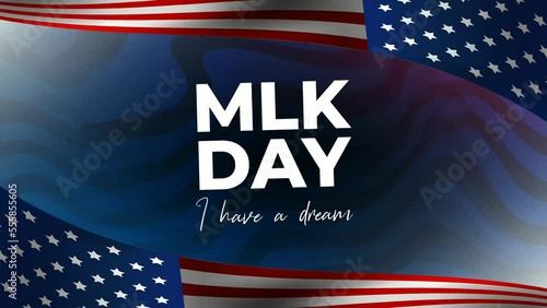 Martin Luther king day greeting animation