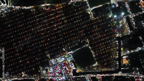 Aerial view of the Third largest Muslims congregation in Barisal, Bangladesh. photo