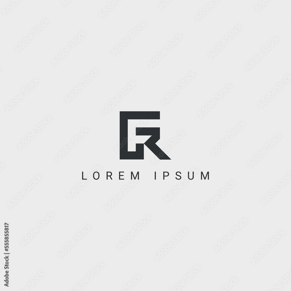 Alphabet letter FR, RF icon logo vector. Stock Vector | Adobe Stock