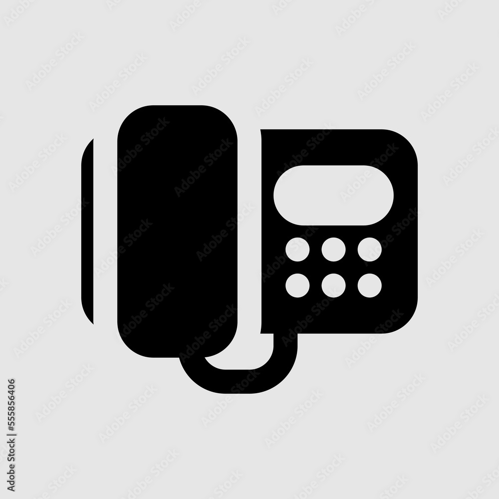 Telephone icon in solid style, use for website mobile app presentation Telephone icon in solid style, use for website mobile app presentation