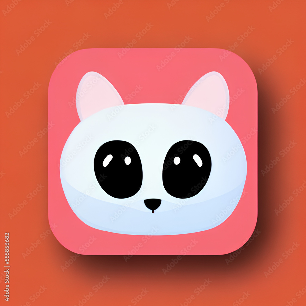 Fototapeta premium icon cute animals2, animal, Generative AI technology