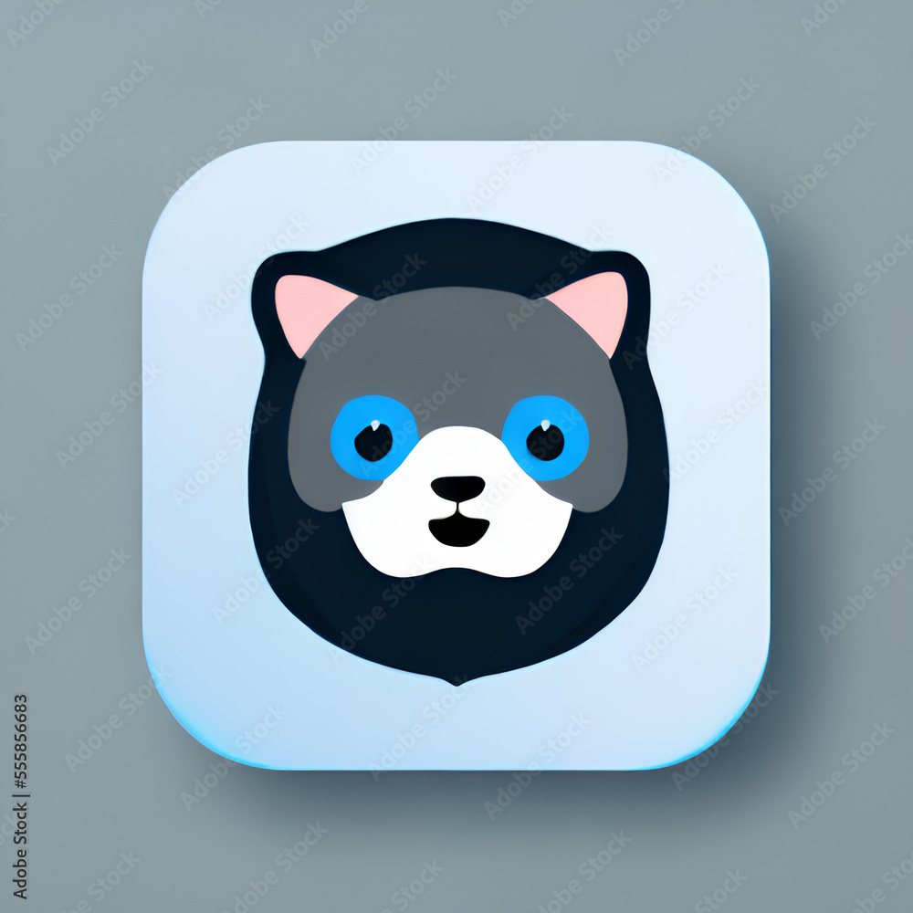 Fototapeta premium icon cute animals1, Generative AI technology