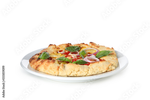Concept of tasty food, Vegetable galette, isolated on white background