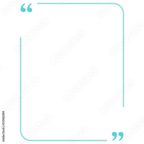 Quote box frame green rounded vertical rectangle
