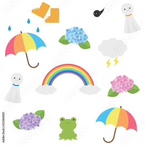 カラフルな6月のシームレスパターン