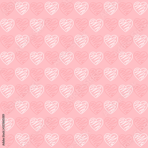Illustration cartoon heart vector pattern cute valentine concept