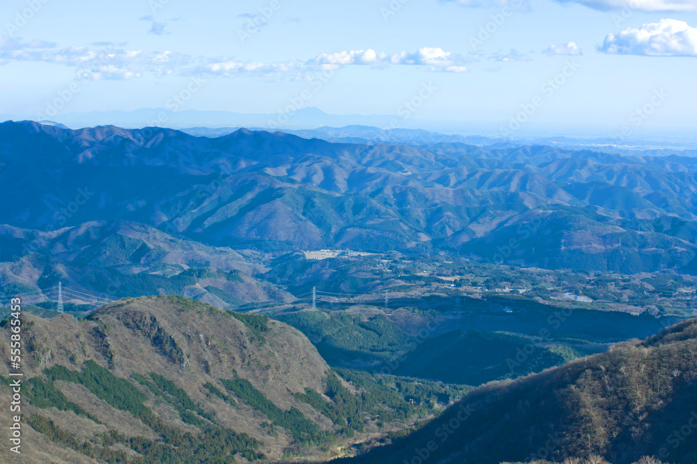 赤城山鳥居峠から見える冬の峰々
