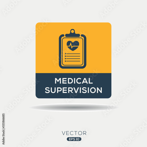 Creative (Medical supervision) Icon, Vector sign.