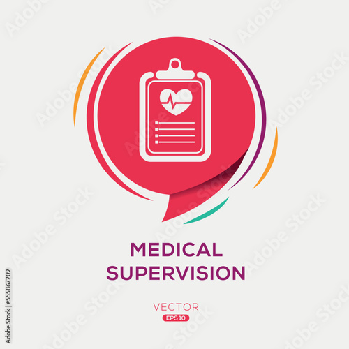 Creative (Medical supervision) Icon, Vector sign.