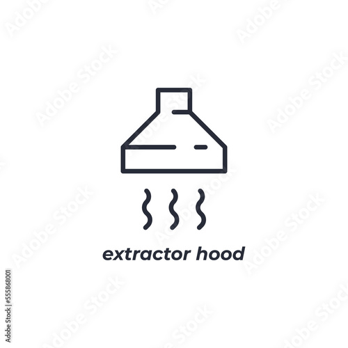 Wallpaper Mural Vector sign extractor hood symbol is isolated on a white background. icon color editable. Torontodigital.ca