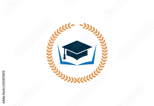 University education logo template, vector illustration.