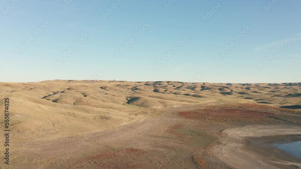 Cinematic aerial shot of vast area of hills in South Dakota Cinematic aerial shot of vast area of hills in South Dakota