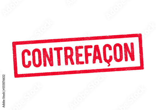 Contrefaçon en tampon encreur rouge