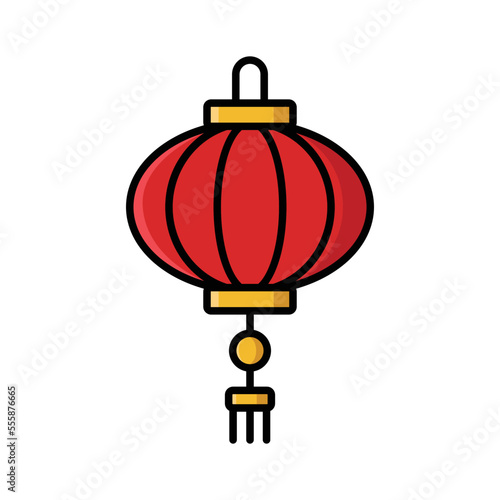 chinese lantern icon vector design template in white background