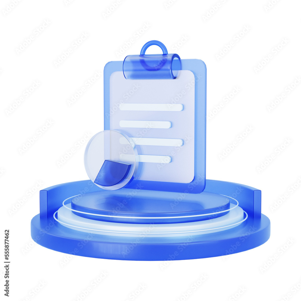Obraz premium 3D Data information icon. Futuristic concept