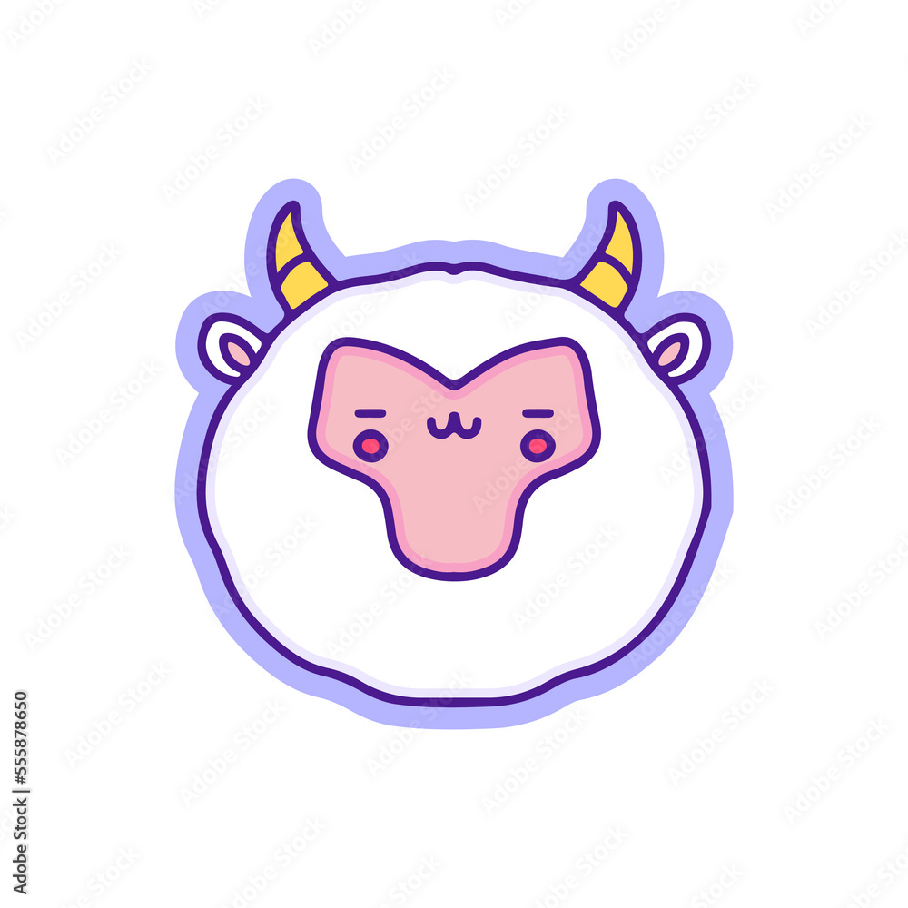 Cute sheep doodle illustration, with soft pop style and old style 90s cartoon drawings. Artwork for sticker, patchworks; for kids clothes. Cute sheep doodle illustration, with soft pop style and old style 90s cartoon drawings. Artwork for sticker, patchworks; for kids clothes.