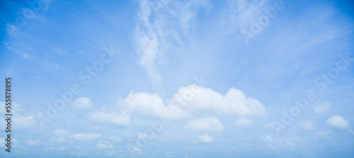 Blue sky and clouds with space for add text above. picture background website or art work design. freedom with sky.
