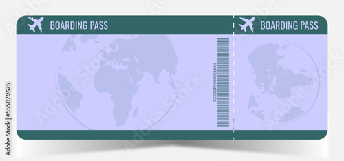 boarding pass. blank ticket template. Concert ticket, lottery coupons. Vector coupon