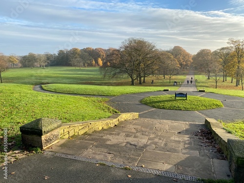 autumn in the Roundhay park, Leeds, Great Britain, UK photo