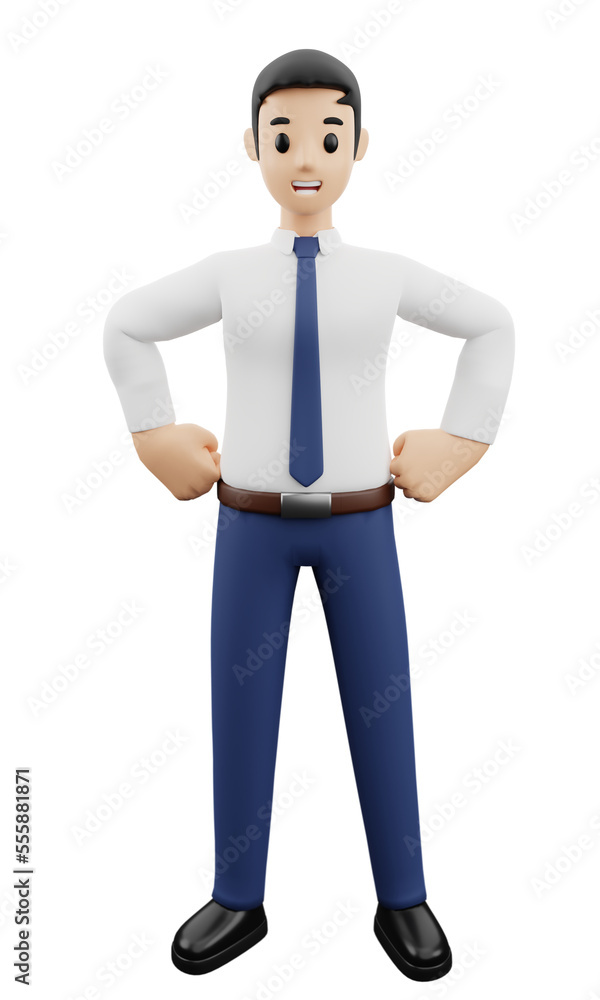 3D illustration business man do the gesture with a smile and happy emotion in cartoon style. Businessman with success pose action with positive thinking on a blank background. 3D illustration business man do the gesture with a smile and happy emotion in cartoon style. Businessman with success pose action with positive thinking on a blank background.