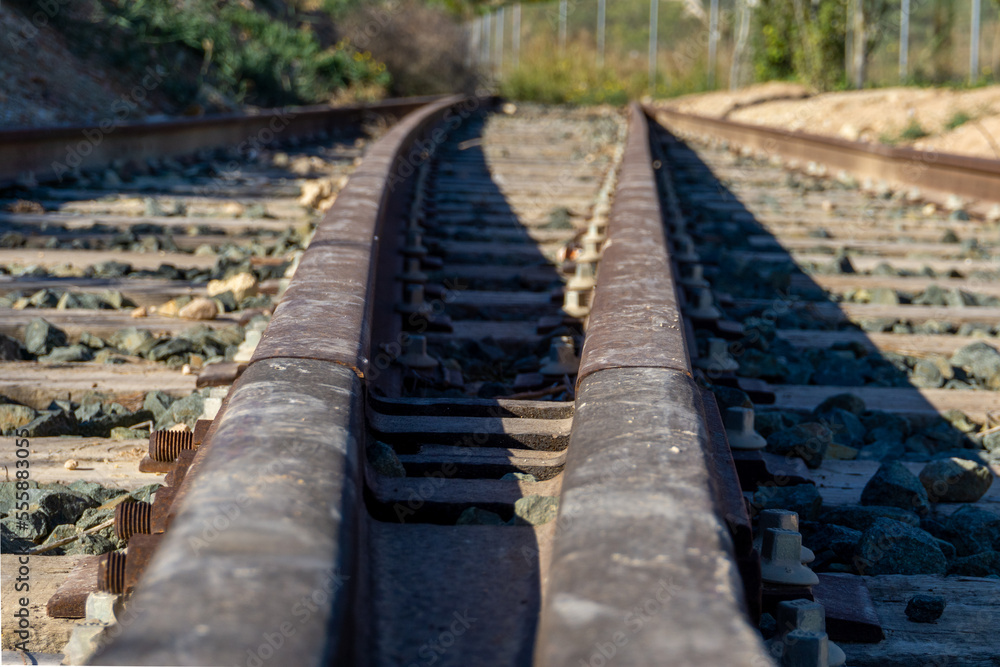 Train tracks with no apparent destination. Train tracks with no apparent destination.