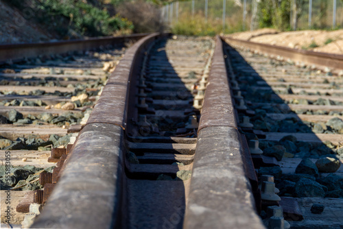 Train tracks with no apparent destination.