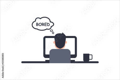 bored playing game online at home.