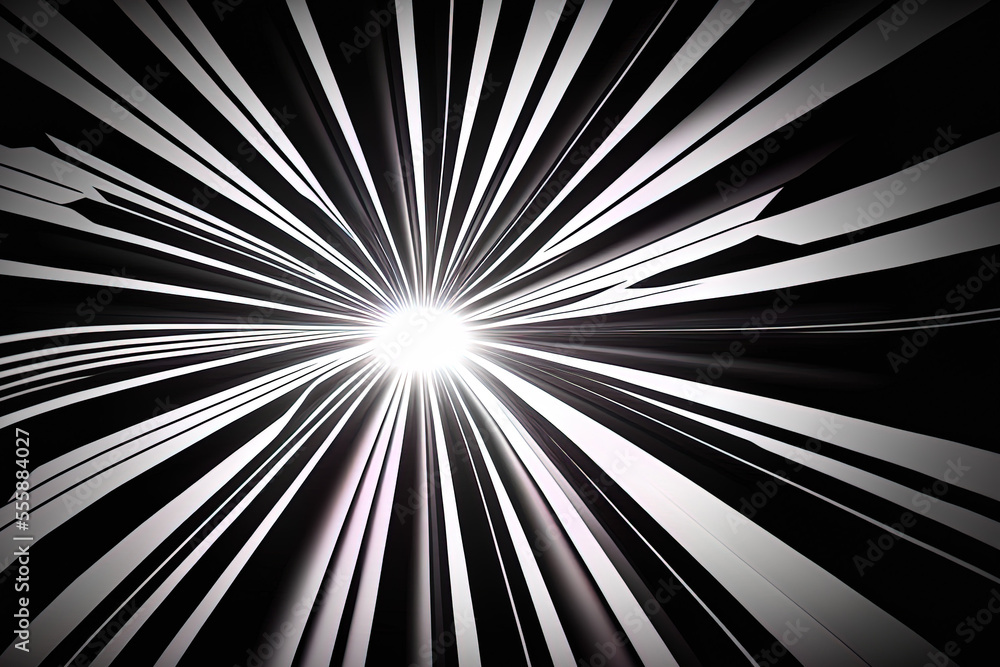 Fototapeta premium Radial, circular lines are an element. Rays, beams, and flash effect in the abstract. Generative AI