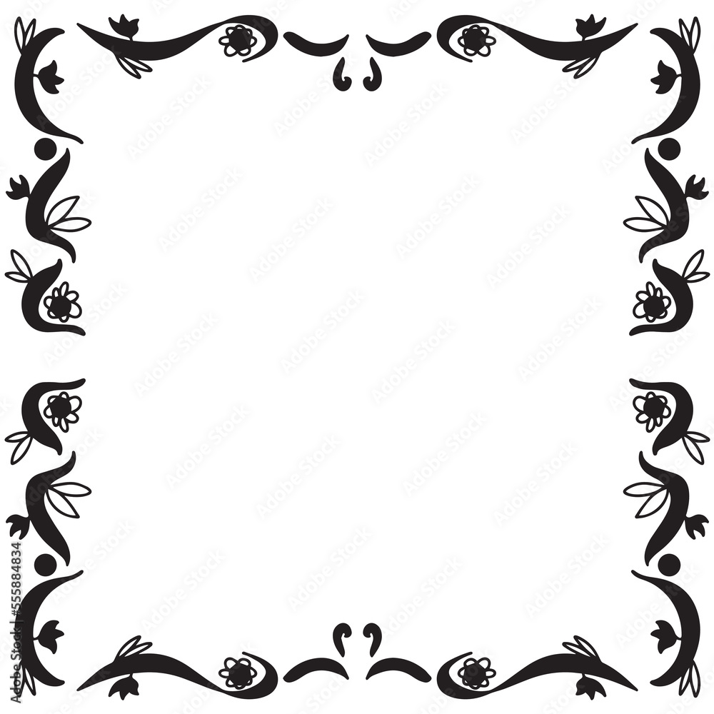 black and white frame