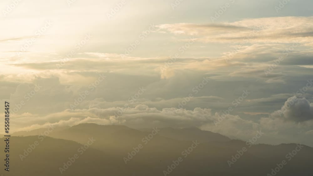 Holy grail timelapse. Mesmerizing timelapse of clouds moving fast over mountain tops at sunrise, sunset. Dramatic bright color change. White and orange clouds, weather change across hills. 4k footage. Holy grail timelapse. Mesmerizing timelapse of clouds moving fast over mountain tops at sunrise, sunset. Dramatic bright color change. White and orange clouds, weather change across hills. 4k footage.