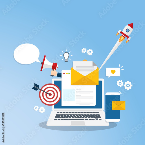 Digital marketing, Email and social media marketing. 