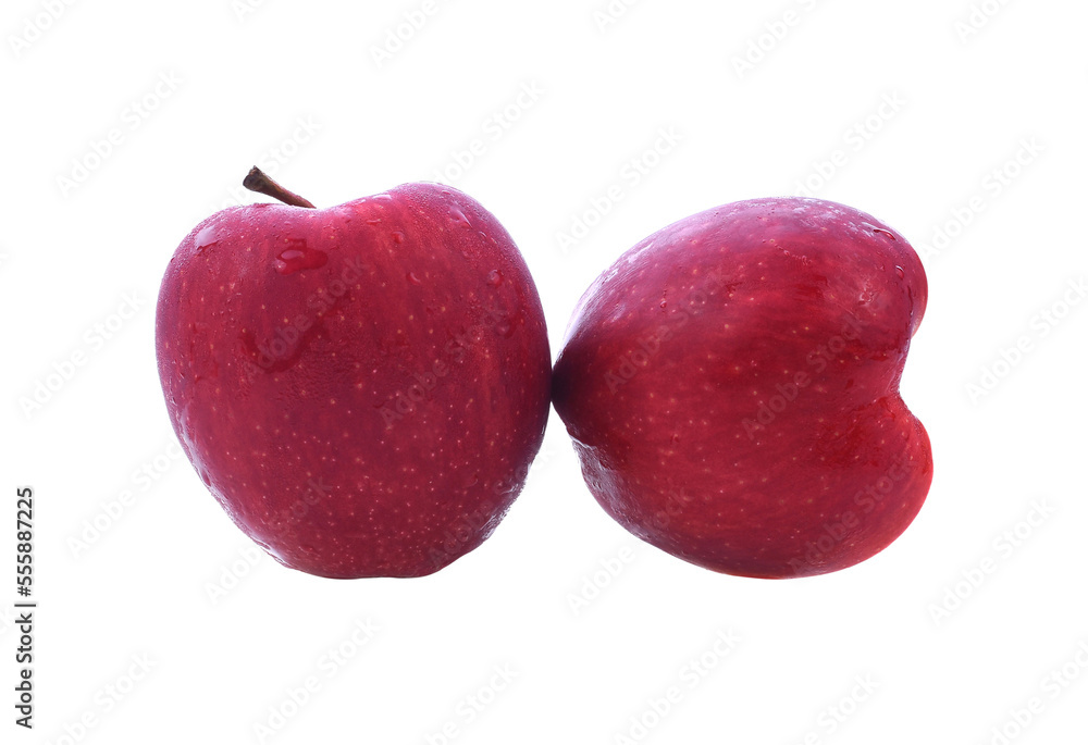 red apples over transparent png