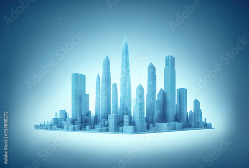 Digital city concept  Generative AI illustration