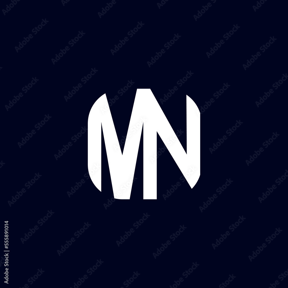 Letter MN logo design. MN logo monogram initials letter concept. Vector eps10 Letter MN logo design. MN logo monogram initials letter concept. Vector eps10