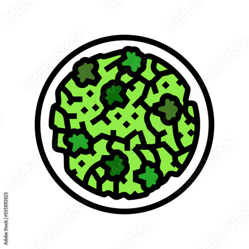 salad broccoli color icon vector. salad broccoli sign. isolated symbol illustration