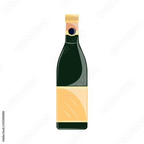 wine bottle flat icon