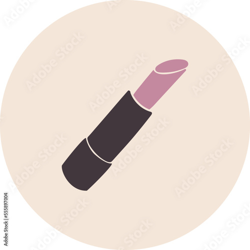 Lipstick glamor accessory for lips icon vector