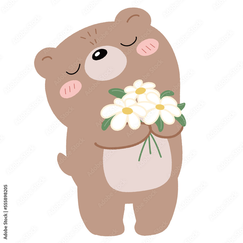 Naklejka premium Daisy Bear