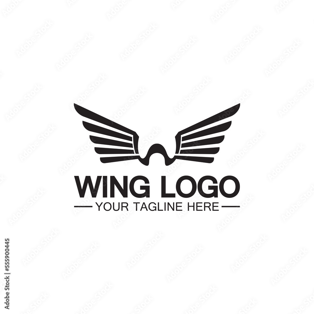 W letter for wings logo design, combination w letter and wings W letter for wings logo design, combination w letter and wings