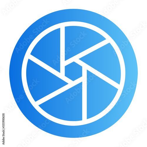 shutter gradient icon