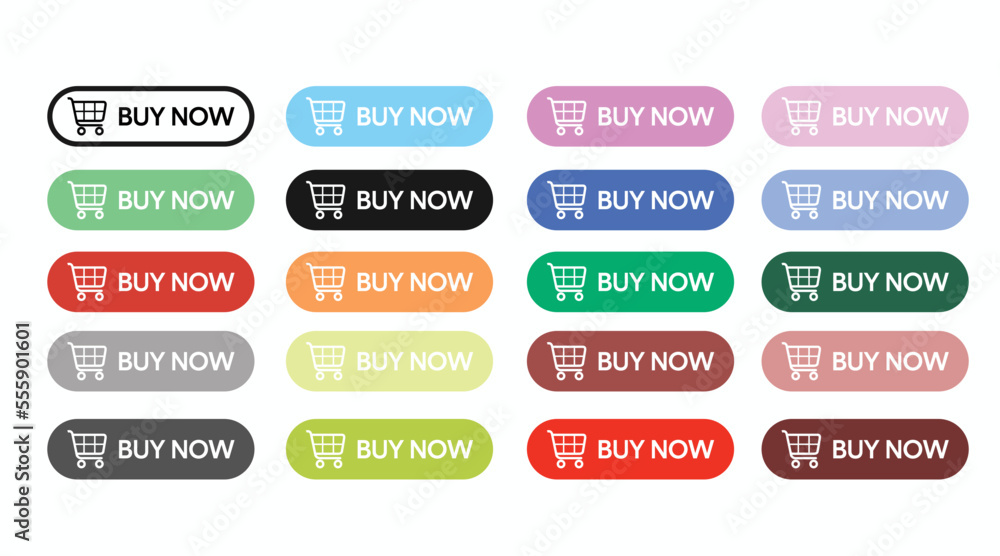 Buy Now Button Set. Vector isolated editable illustration set Buy Now Button Set. Vector isolated editable illustration set