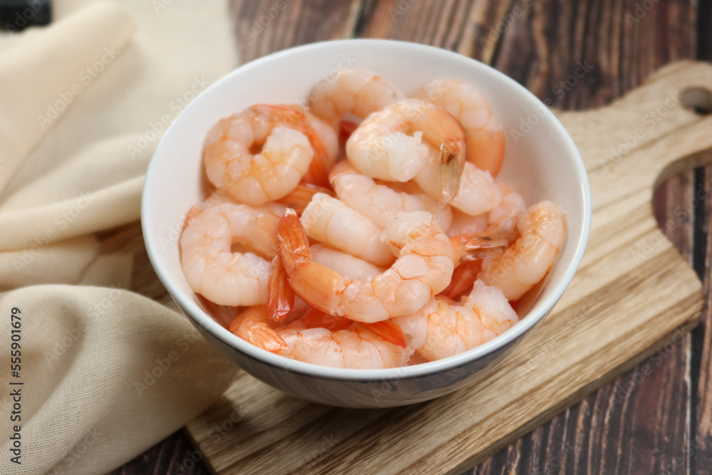 close up of fresh cooked large shrimp in a bowl close up of fresh cooked large shrimp in a bowl