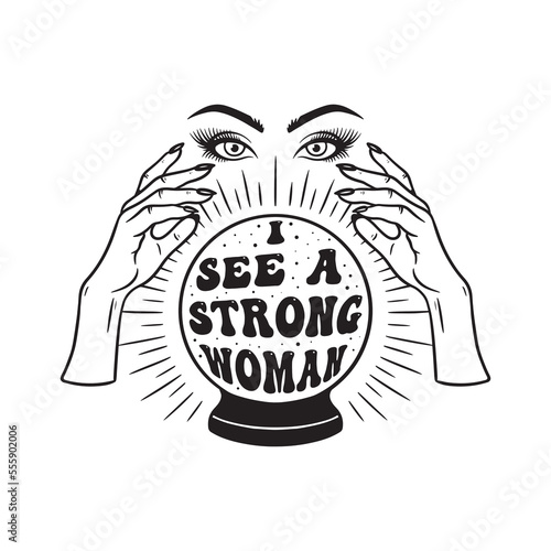 I see a strong woman illustration