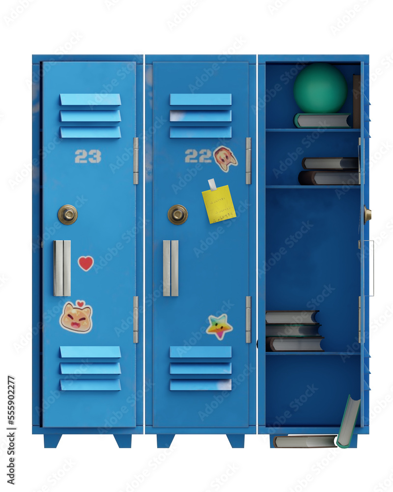 blue locker isolated on white blue locker isolated on white