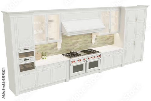 Fototapeta Naklejka Na Ścianę i Meble -  kitchen interior set in 3d rendering