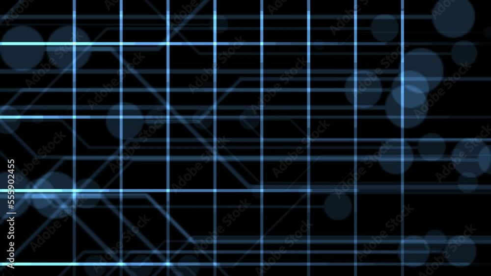 Abstract background with animation of lines and circles Abstract background with animation of lines and circles