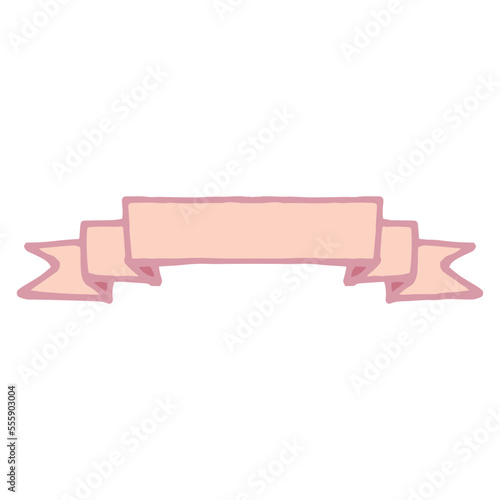 pink ribbon with banner